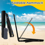 Hängematte mit Gestell, bis 200 kg Belastbar,2 Personen,Klappbar Hängematte Outdoor mit Gestell für Garten,Terrasse,Balkon,mit Tragetasche Metallgestell