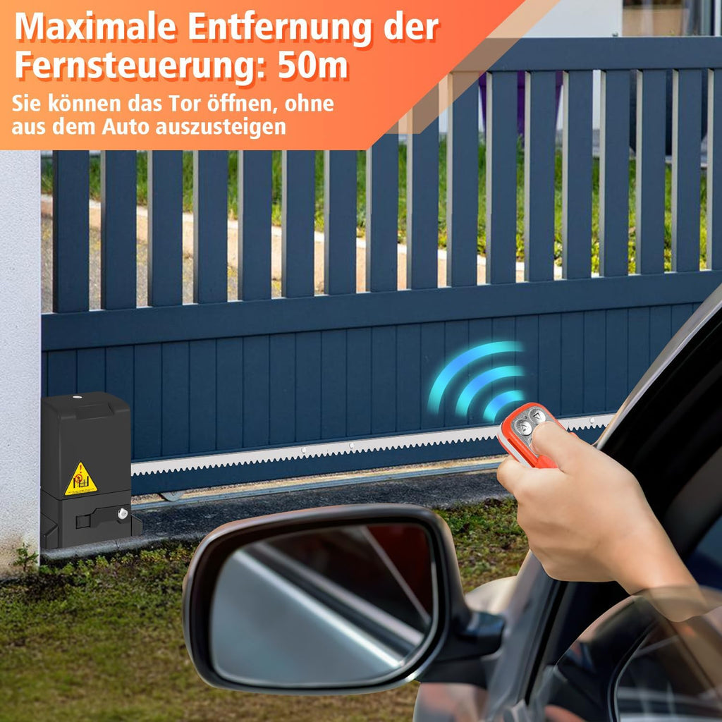2PCS Garagentoröffner Fernbedienung mit 4 Tasten, Fernbedienung Fernsteuerung 50M, für Torantrieb Toröffner