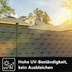 PVC Sichtschutzstreifen 35m/50m/70m Zaunblende Folie, inkl. 30 Befestigungsclips, Windschutz Sonnenschutz Sichtschutz Gartenzaun, Sichtschutzfolie für Doppelstabmattenzaun, Anthrazit