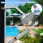 Solardusche 35/40 Liter Solar Gartendusche Inkl Schutzhaube und handbrause, schwenkbarer Duschkopf um 180°, integrierte Fußdusche, max. 60°C Sommerdusche für EIN erfrischendes Duscherlebnis