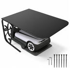 Mähroboter Garage mit Metallfüßen Schutzüberdachung Carport Überdachung für Rasenmäher Rasenroboter UV-Schutz | ideal Gegen Regen und Hagel 43x56x82cm Schwarz
