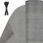 Sichtschutz,150 g/m² HDPE Balkon sichtschutz,Windschutz Schattennetz mit Kabelbinder,Schattiergewebe Sonnenschutz, Staubschutz,Blickdichter Zaunblende,Grau