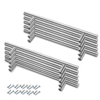 10er-Pack silberfarbene Edelstahl-Schrankgriffe, T-förmige Griffe mit einem Durchmesser von 12 mm, Türgriffe und Stangengriffe, Lochabstände 96/128/160 mm, hochwertige Möbelgriffe für Küchenschränke und Schubladen