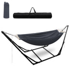 Hängematte mit Gestell, bis 200 kg Belastbar,2 Personen,Klappbar Hängematte Outdoor mit Gestell für Garten,Terrasse,Balkon,mit Tragetasche Metallgestell