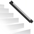 Handlauf Treppengeländer Geländer Schwarz Wandhandlauf Wand Treppe, Quadratisches Rohrdesign, Treppengeländer Innen und Außen für Treppen, Brüstung, Balkon