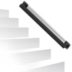 Handlauf Treppengeländer Geländer Schwarz Wandhandlauf Wand Treppe, Quadratisches Rohrdesign, Treppengeländer Innen und Außen für Treppen, Brüstung, Balkon