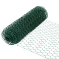 Sechseckgeflecht Maschendrahtzaun - Verzinkt mit Beschichtung, Kaninchendraht, Drahtzaun, Hasendraht - Sechseck Drahtgitter Maschenweite 27 mm, - Grün