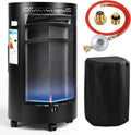 Gasheizung für Innenräume 4200W, Gasofen, 2 Stufen, 2 EU-Adapter Gasheizer mit Dreieckbrenner, Druckregler, Gasschlauch und 2 EU-Adaptern für Balkon, überdachte Terrasse und belüftete Räume
