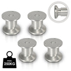 Alulegierung Möbelfüsse 4 Stück, belastbar bis 200-300kg,silbrig Aluminium-Möbelfüße, 6–20 cm, silberne Metalloptik, für Sofa, Schrank, Kommode und DIY.