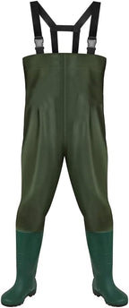 Wathos Herren und Damen Wasserdichte Anglerhosen aus 70D Nylon PVC und Neopren für Angeln