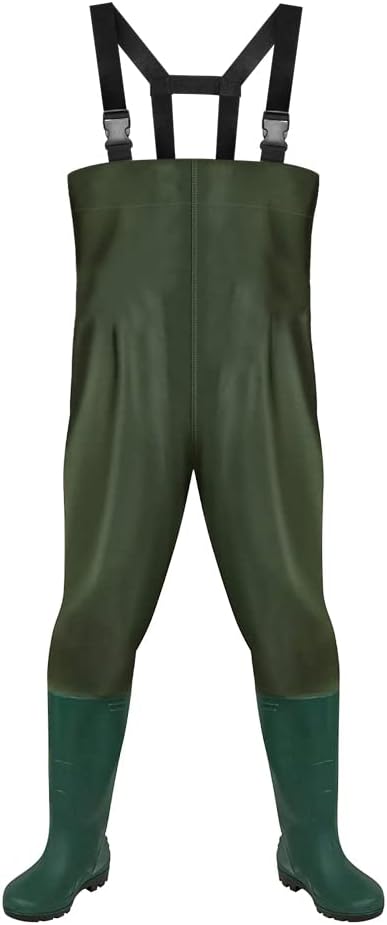 Wathos Herren und Damen Wasserdichte Anglerhosen aus 70D Nylon PVC und Neopren für Angeln