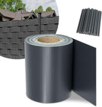 PVC Sichtschutzstreifen 35m/50m/70m Zaunblende Folie, inkl. 30 Befestigungsclips, Windschutz Sonnenschutz Sichtschutz Gartenzaun, Sichtschutzfolie für Doppelstabmattenzaun, Anthrazit