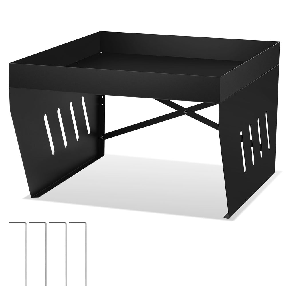 Garage für Mähroboter, 70 x 61 x 42 cm, Überdachung für Rasenmäher, spezielle Überdachung für Rasenmäher/Mähroboter, mit begrünbarem Dach, Wasserablauf und 4 Bodenverankerungen, bietet wirksamen Schutz vor Regen und Hagel, schwarz