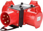 Baustromverteiler Verteiler 3 x CEE 400V/32A IP44 CEE-Steckdose 5 Polig Mit Sicherheitsklappdeckeln Für Baustelle