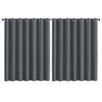Outdoor Vorhang Wetterfest mit Ösen Sonnenschutz Wasserdicht Thermovorhang Panel,Dunkelgrau