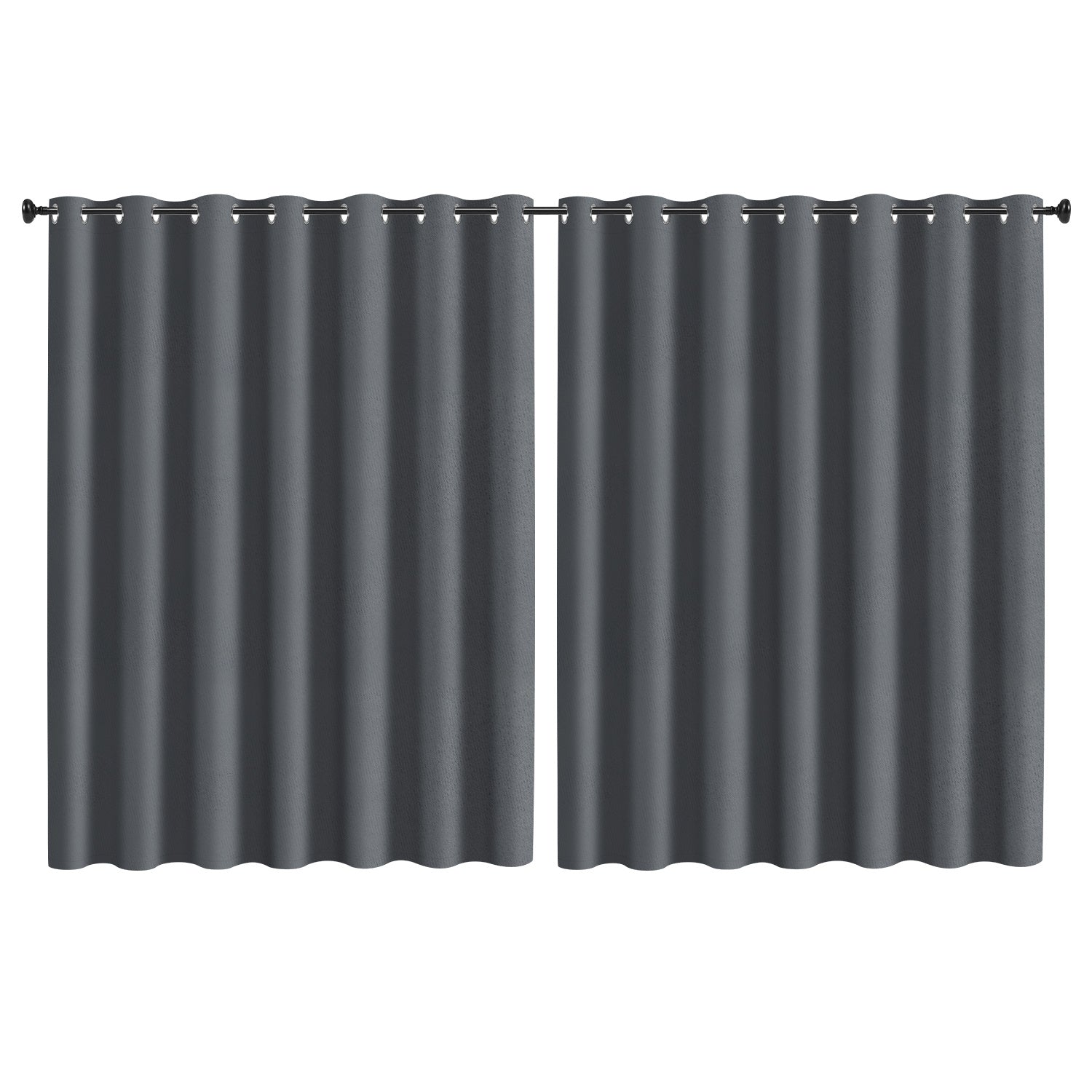 Outdoor Vorhang Wetterfest mit Ösen Sonnenschutz Wasserdicht Thermovorhang Panel,Dunkelgrau