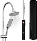 Solardusche 20L Halbe Einzelstab Solar Gartendusche warmes Wasser Bis Zu 60°C Ohne Stromanschluss Pooldusche Camping mit Handbrause und schwenkbarem Regenduschkopf inkl. Schutzhülle
