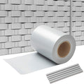 Sichtschutzstreifen für Doppelstabmatten, 50m/70m x 19cm Wetterfester PVC Sichtschutz (450g/m²) inkl. 40 Clips. Ideal für Doppelstabmattenzaun, Garten & Balkon, Grau