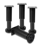 4er Set Edelstahl Möbelfüße,Schwarz / Weiß Möbelbeine Höhenverstellbar, Füße für möbel mit Schrauben, | Belastbar bis 300 KG, für Sofa Möbelfüße Schreibtisch Stühle