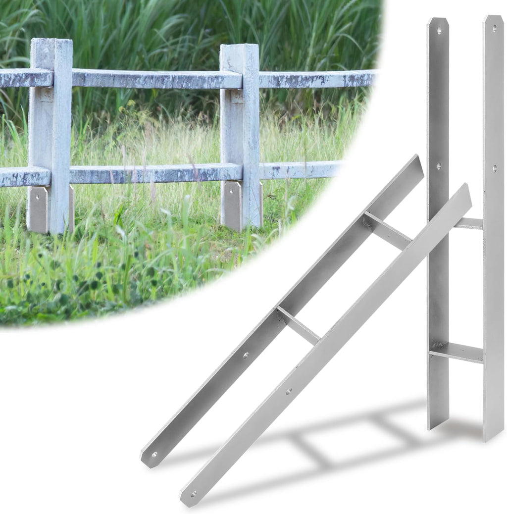 H-Pfostenanker 101 mm – H-Pfostenhalter für Zaun- und Holzpfosten, Robuste H-Anker für Gartenzaun, Carport, Pavillon und Holzbauprojekte (101 x 600 mm)