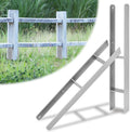 H-Pfostenanker 101 mm – H-Pfostenhalter für Zaun- und Holzpfosten, Robuste H-Anker für Gartenzaun, Carport, Pavillon und Holzbauprojekte (101 x 600 mm)
