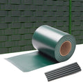 Sichtschutzstreifen für Doppelstabmatten, 35m/50m/70m Wetterfester PVC Sichtschutz (450g/m²) inkl. 30 Clips. Ideal für Doppelstabmattenzaun, Garten & Balkon, Grün