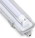 LED Feuchtraumleuchte Wannenleuchte 150cm 24W, 2400 Lumen 6500K, IP65 Wasserfest mit T8 LED Röhre für Garage Werkstatt Keller Außenbereich