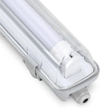 LED Feuchtraumleuchte Wannenleuchte 150cm 24W, 2400 Lumen 6500K, IP65 Wasserfest mit T8 LED Röhre für Garage Werkstatt Keller Außenbereich