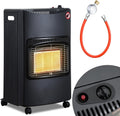 Gasheizung für Innenräume 4200W, Gasofen, 3 Stufen, 2 EU-Adapter Gasheizer mit 3 Heizstufen, ODS-System, 2 EU-Adaptern und 5 Rollen für Balkon, überdachte Terrasse und belüftete Räume