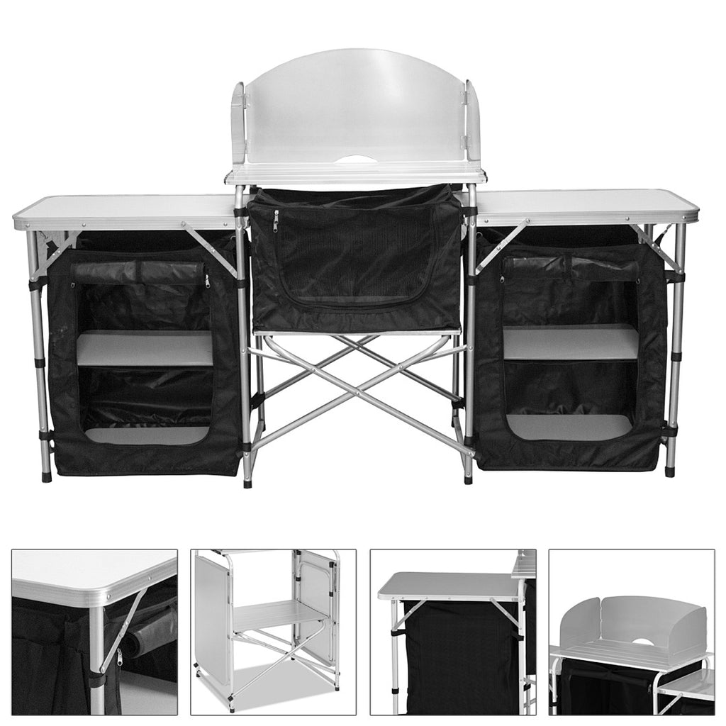Campingküche Campingschrank Klappbar, Zeltschrank, Küchenbox, Outdoor Camping Küche, Küchenschrank, Reiseküche für Camping, Picknick, Gartenparty