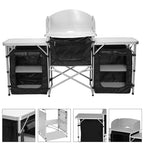 Campingküche Campingschrank Klappbar, Zeltschrank, Küchenbox, Outdoor Camping Küche, Küchenschrank, Reiseküche für Camping, Picknick, Gartenparty