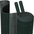 PVC Sichtschutzmatte Balkon Grün – Rundrohr mit Verstärkungsstreifen, Balkon Sichtschutz ohne Bohren, Windschutz & Sichtschutz für Gartenzaun, Terrasse & Geländer