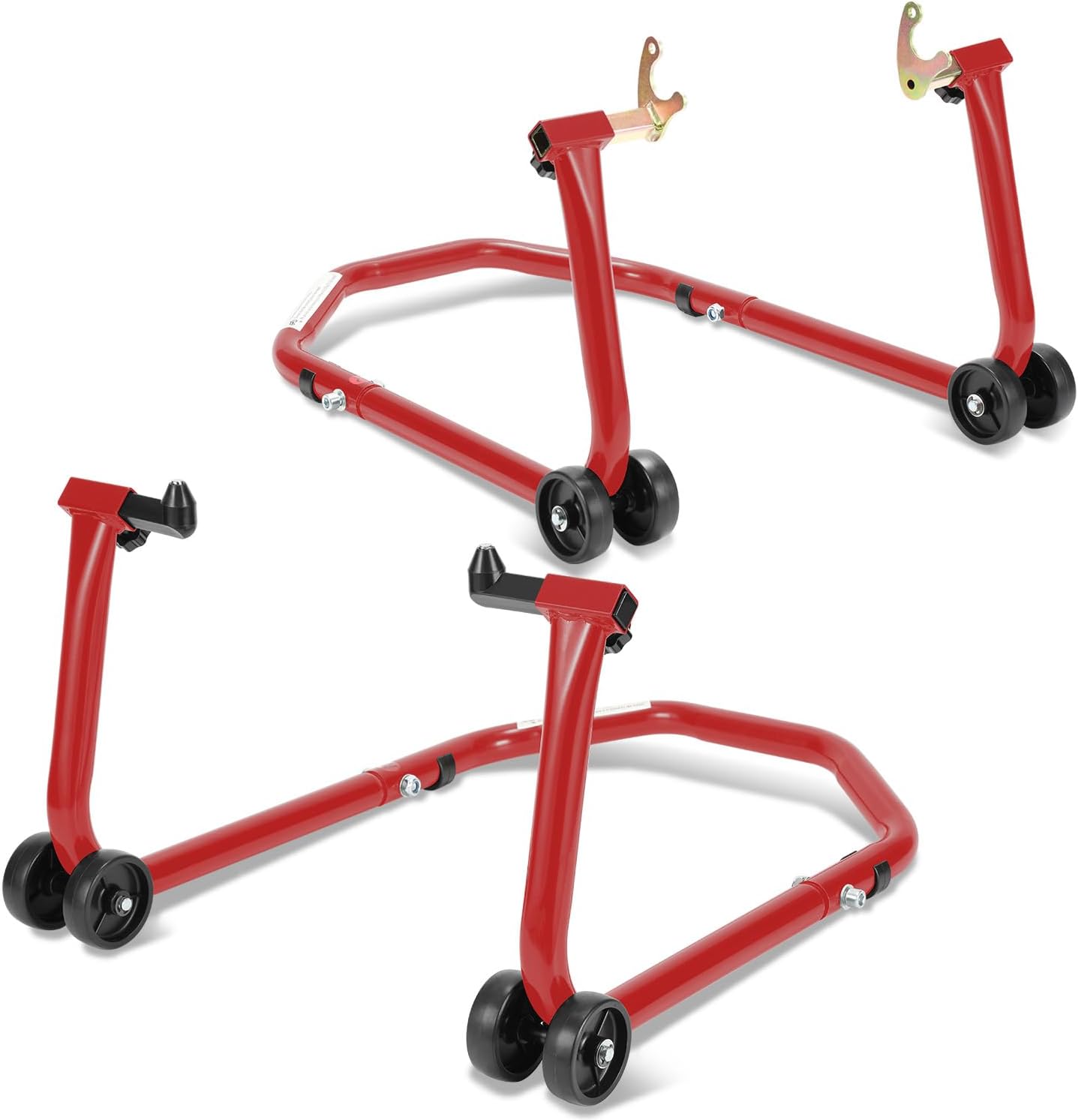 Motorradständer hinten & vorn Motorrad Set, Motorrad Ständer Motorrad Heber mit 4 Rollen Motorrad Hebebühne, Stabilität, Belastbar bis 300 kg
