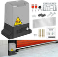 Schiebetorantrieb Set Flügeltorantrieb Torantrieb 12M garagentorantrieb, Automatische Schließfunktion, mit 2 Fernbedienung & Entriegelungsschlüssel, für Innenhof, Weide, Fabrik