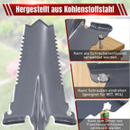 114 cm lange Gartenschaufel, vielseitig einsetzbare Gartenschaufel, V-förmige Wurzelschaufel mit gezahnter Klinge, geeignet für harten, steinigen Boden; diese Wurzelschaufel verfügt über eine breite Trittkante und einen ergonomischen Griff
