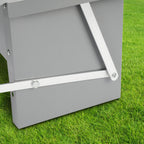 50 x 20 x 19 cm großer automatischer Futterautomat mit automatischem Fußschalter und wasserdichter Abdeckung, Futtertrog aus verzinktem Stahl für Geflügel, 5-kg-Futterautomat (mit Rattenschutz), nur Futterautomat / Futterautomat + mit Edelstahlschaufel