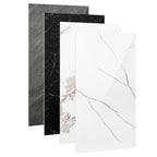 4er-Set Wandpaneele in Marmoroptik, PVC-Wandverkleidung, 120 x 60 cm, zur Selbstmontage, wasserfeste 3D-Dekorplatten für Küche und Bad, grau/weiß/weiß-gold/schwarz-weiß