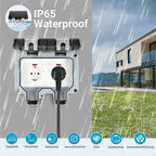 IP65 Wandsteckdose Außensteckdose Gartensteckdose – Wasserdicht, Schutzkontakt, Aufputz für den Outdoor-Bereich
