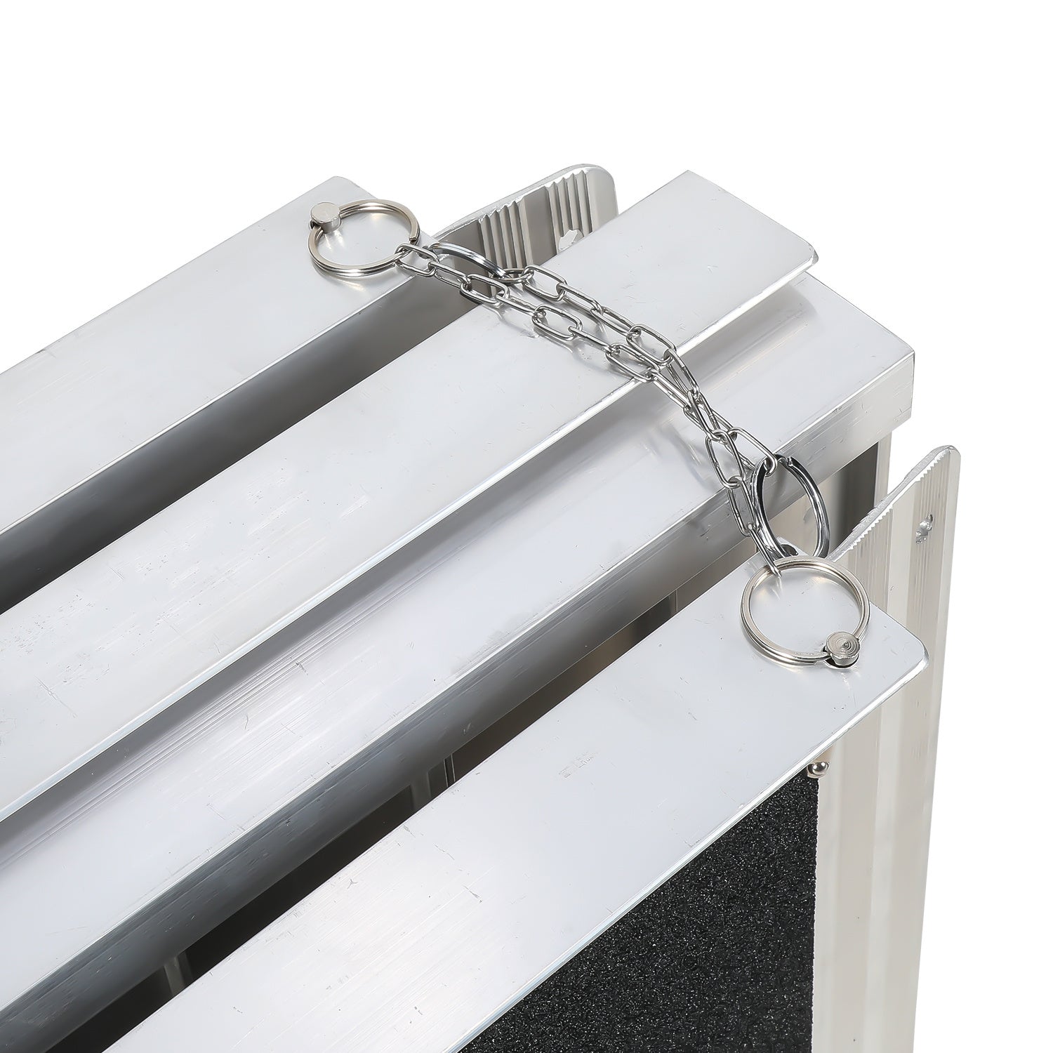 61/91/152CM Rollstuhlrampe, maximale Belastbarkeit 270 kg, Rollstuhlrampe mit rutschfester Oberfläche, tragbare Rollstuhlrampe, zusammenklappbare Rollstuhlrampe für Treppenstufen, Treppen und Türöffnungen