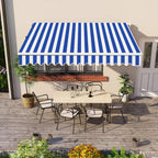 250 x 200 cm Manuelle Klappmarkise,  mit Kurbel, UV-beständig und wasserdicht, aus Aluminium/Polyester, geeignet für Balkon, Terrasse und Garten, in vier Ausführungen erhältlich