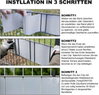Sichtschutzstreifen für Doppelstabmatten, 50m/70m x 19cm Wetterfester PVC Sichtschutz (450g/m²) inkl. 40 Clips. Ideal für Doppelstabmattenzaun, Garten & Balkon, Grau