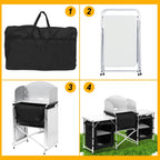 Campingküche Campingschrank Klappbar, Zeltschrank, Küchenbox, Outdoor Camping Küche, Küchenschrank, Reiseküche für Camping, Picknick, Gartenparty