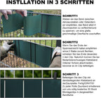 Sichtschutzstreifen für Doppelstabmatten, 35m/50m/70m Wetterfester PVC Sichtschutz (450g/m²) inkl. 30 Clips. Ideal für Doppelstabmattenzaun, Garten & Balkon, Grün
