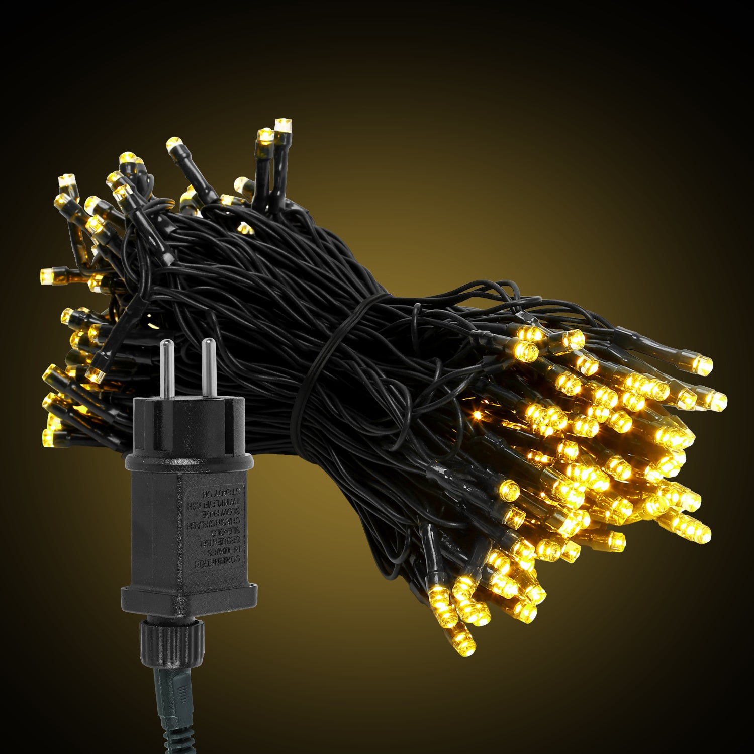 10/20/30 Meter Außenbeleuchtung, 100/200/300 LED-Lichterketten, 8 Lichtmodi, mit Stecker, Schutzklasse IP44, für den Innen- und Außenbereich geeignet, ideal für Weihnachten, Ostern, Halloween und Hochzeitsfeiern