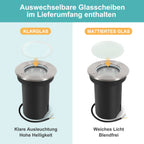 4/8x Bodenleuchte IP67 3W LED Neutralweiß Terrassen Schwenkbar Einbaustrahler