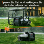 Mähroboter Garage mit Metallfüßen Schutzüberdachung Carport Überdachung für Rasenmäher Rasenroboter UV-Schutz | ideal Gegen Regen und Hagel 43x56x82cm Schwarz