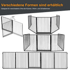 Kamin-Sicherheitstür 304 cm, Kindersicherheitstür, Kamin-Sicherheitstür, Metall-Kindersicherheitstür, Babysicherheitstür, Kindersicherheitstür (5er-Set, je 60 x 76 cm), schwarz