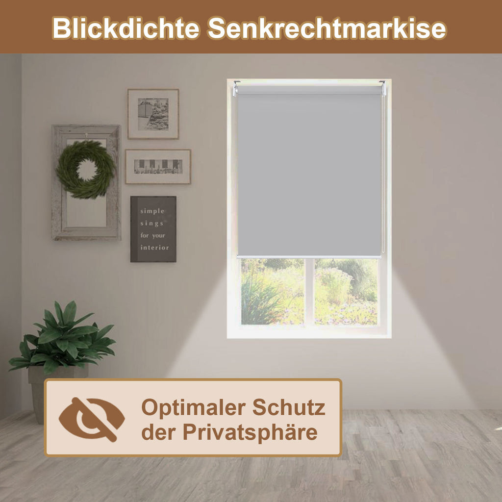Vertikalmarkisen, Aussenrollos, Balkonrollos, Sichtschutz, Wind- und Regenschutz, Sonnenschutz, UV-Schutz; geeignet für Balkone, Terrassen und Gärten（副本）（副本）