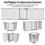 Kamin-Sicherheitsgitter, Absperrgitter, 5er-Set, Tür-Sicherheitsgitter, Kamin-Sicherheitsgitter, 310 cm, schwarz/weiß