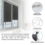 Vertikalmarkisen, Aussenrollos, Balkonrollos, Sichtschutz, Wind- und Regenschutz, Sonnenschutz, UV-Schutz; geeignet für Balkone, Terrassen und Gärten